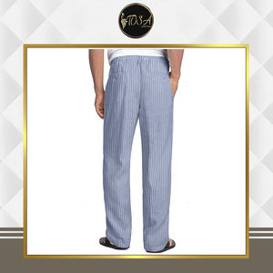 Fournisseur et exportateur de premier plan vendant des pantalons en lin pour hommes de qualité supérieure, légers, en tissu Oxford, à taille élastique, au meilleur prix du marché - Product Image 2