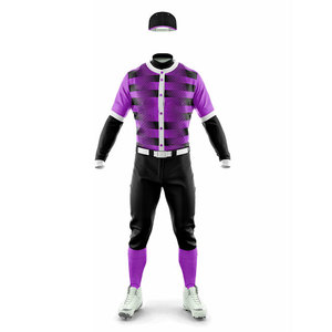 Uniform <b>Sets</b> Top Quality Anti-Bacterial <b>Baseball</b> Uniform Sublimated Pattern Athletic Softball Uniform Button Up Jersey Kits - Product Image 5