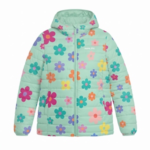 Abrigo Acolchado con Estampado Floral para Mujer, Chaqueta de Invierno con Capucha y Cinturón, Relleno Térmico, Moda Casual para Exteriores, Novedad - Product Image 4