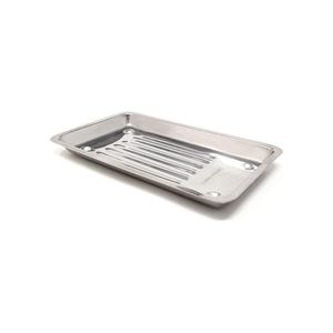Plateau de rangement pour instruments dentaires chirurgicaux en acier inoxydable avec bords sans soudure et hauteur modérée - Product Image 1