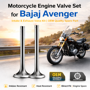 Ensemble de soupapes de moteur de moto pour Bajaj Avenger |   Kit de soupapes d'admission et d'échappement |   Pièce de rechange de qualité OEM - Product Image 2