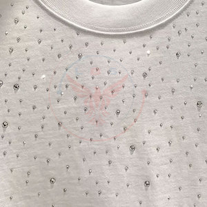 Camisetas de Forro Polar con Pedrería para Hombre, Resistentes, Transpirables, Ecológicas, de Secado Rápido, de Poliéster/Algodón, Manga Corta, Alta Calidad - Product Image 4