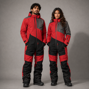 Custom Red Grey Unisex Snowboarding Ski Suit Waterproof Jacket and Cargo Snow <b>Pants</b> Winter Clothing Manufacturer Supplier - Product Image 2