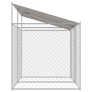 Cage pour chien avec toit argenté, dimensions 157,48 x 78,74 x 101,57 pouces, maison pour animaux de compagnie de qualité supérieure pour votre ami à fourrure - Product Image 5