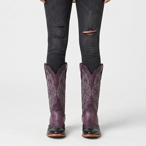 Fashion Embroidered Mid-Calf Summer Leather Cowgirl <b>Boots</b> OEM Women Genuine Leather Custom Design Breathable - Product Image 2