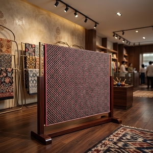 Tissu en coton batik indonésien artisanal, dessiné à la main, motif traditionnel Nitik Dopo Tanjo, classique Sogan Rouge, textile de qualité supérieure - Product Image 5