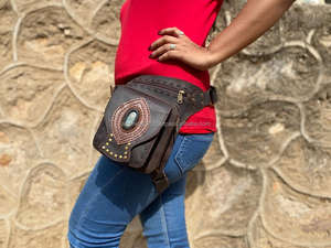 เข็มขัดรัดสะโพกมอเตอร์ไซค์สำหรับทุกเพศ,เข็มขัดสำหรับเดินทางกระเป๋าคาดเอวกระเป๋าคาดเอวเข็มขัดหนังสำหรับนักขี่จักรยาน - Product Image 2