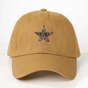 Gorra de Béisbol con Estampado de Estrella de Moda, Unisex, Ajustable, de Algodón, Transpirable, para Primavera y Otoño, Uso Casual, para Adultos, Amarilla - Product Image 1