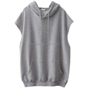 Cotton Made Quick Dry Gym Tank Top Running Women Bodybuilding Fitness <b>Sleeveless</b> <b>Hoodies</b> Grey Dye Casual Wear <b>Sleeveless</b> Hoodie - Product Image 6