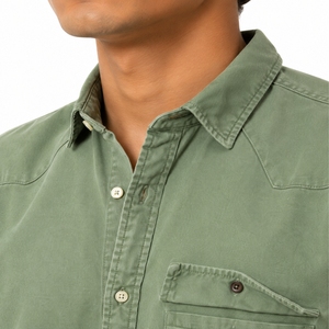 Chemise décontractée vintage en jean à manches longues pour homme – Premium, élégante, confortable, durable, polyvalente, col boutonné double boutonnage, séchage rapide - Product Image 5