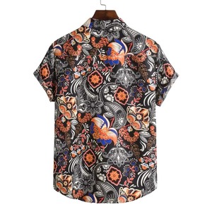 Wholesale Custom Hawaiian <b>Shirt</b> Floral Beach <b>Shirt</b> Short Sleeve <b>Button</b> Up Casual Summer Tropical <b>Shirt</b> OEM Manufacturer - Product Image 5