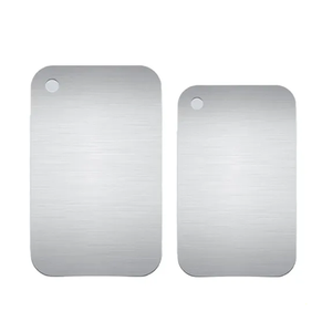 Planches à découper en acier inoxydable antibactériennes, très vendues, plaquées argent, légères, accessoires de cuisine - Product Image 1