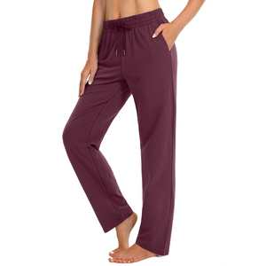 Pantalones de chándal de forro polar para mujer, estilo urbano de invierno, holgados, de pierna ancha con aberturas laterales, venta al por mayor - Product Image 3