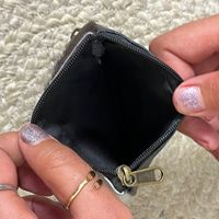 Véritable cheveux faits à la main sur peau fourrure cuir porte-monnaie porte-monnaie ovale porte-carte de crédit étui occidental élégant mignon petit portefeuille ovale