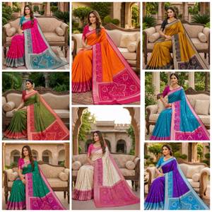 Sari indien traditionnel en soie Pochampalli rose avec motif Ikkat, sari floral pour mariage, tenue traditionnelle indienne pour les festivals - Product Image 5