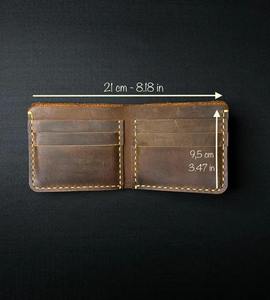 Cartera de Viaje Multifuncional Larga y Abierta de Cuero Genuino Impermeable Personalizada Nueva - Product Image 4