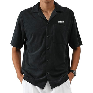 Fashion Wear Men's Solid 100% Cotton Breathable Eco-Friendly Camp <b>Collar</b> <b>T</b>-<b>Shirts</b> 2026 New Design Daily Wear - Product Image 1