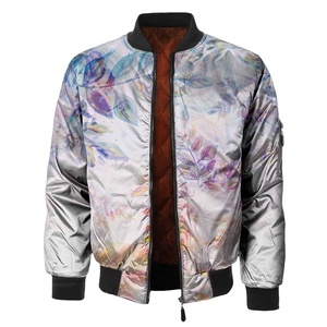 Polyester Nylon Stand Collar Winter Bomber Jacket For Men Waterproof & Windproof Customizable Colors Wholesale Bomber Jacket - Product Image 1