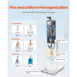 Portable Desktop Handheld Ultrasonic <b>Homogenizer</b> 0.3 Titanium Alloy Probe 30KHz Frequency 50-300ml Capacity Dual Use Sonicator - Product Image 5
