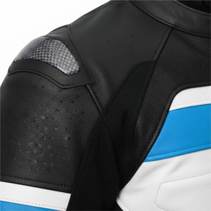 Veste en cuir de moto unisexe de haute qualité, style streetwear, en peau de mouton, logo personnalisé, fermeture éclair, hiver, grande taille - Product Image 6