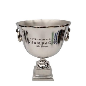 Seau à glace et bac à vin isothermes en aluminium de qualité supérieure à double paroi avec poignées, élégant pour les fêtes, emballé en carton - Product Image 4