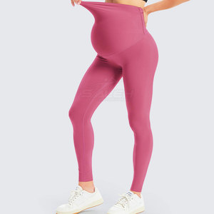 Legging de maternité léger avec construction extensible et panneau de soutien pour le ventre, idéal pour les activités quotidiennes confortables - Product Image 4