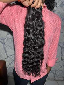 Extensions de cheveux 100% naturels indiens, texture bouclée indienne, sans nœuds, cuticules alignées, provenant d'un seul donneur - Product Image 5