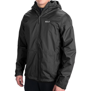 Veste coupe-vent à capuche pour homme, couleur unie, fermeture éclair, vêtements décontractés pour l'extérieur, saison automne, coque en polyester - Product Image 3