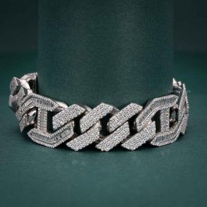 Pulsera de Lujo con Diamantes de Moissanita en Plata de Ley 925, Joyería Unisex para Fiestas, Bodas y Uso Diario - Product Image 2