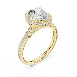 Anillo de Compromiso de Oro Sólido de 14K con Diamante Cultivado en Laboratorio con Corte Pera y Diamantes Laterales con Claridad VVS1, Regalo de Boda - Product Image 5