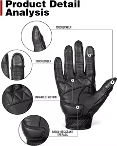 Gants de moto tout-terrain à doigts entiers pour la course / Gants de moto coupe-vent pour hommes - Product Image 6