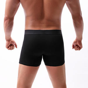 Calzoncillos bóxer de punto transpirables de spandex/nailon para hombre, los más vendidos, suaves y cómodos, de tiro medio, con logo en la cintura, ropa interior para adultos. - Product Image 4