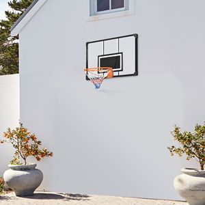 Canestro da Basket a Parete con Tabellone Antiurto 45'' X 29'', Cerchio Resistente per Uso Interno ed Esterno in Ogni Condizione Atmosferica - Product Image 1