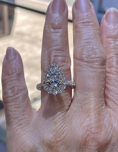 2.0 Ct Pear Cut Moissanite Diamond 14k Solid Gold Engagement <b>Ring</b> Customize Luxury Fine Jewelry <b>Ring</b> For Her Anniversary Gifts - Product Image 4