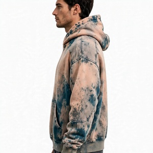 Sudadera con Capucha para Hombre, Estilo Tie Dye, Lavado Ácido, Felpa Francesa, con Bolsillo, Corte Regular, Informal, para Otoño - Product Image 5