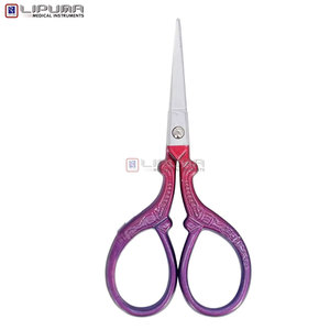 LIPUMA Russian Style Ultra-Fine Stainless Steel Curved Blade Right-Handed Fancy Scissors Manicure Pedicure <b>Nail</b> Art Durable - Product Image 5
