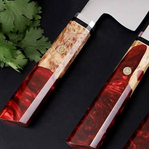 Ensemble de couteaux de cuisine en acier carbone de luxe pour la maison et la restauration, avec une poignée durable et confortable - Product Image 4