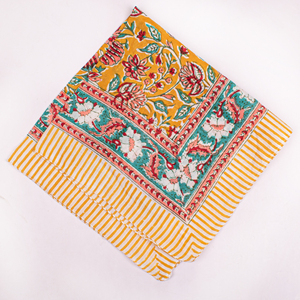 Foulard Bandana Multifonctionnel en Coton Respirant Fait Main à Imprimé Floral Ethnique, Doux pour la Peau, Idéal Printemps-Été-Hiver - Product Image 6