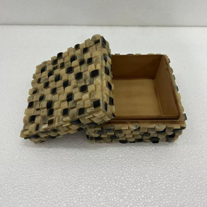 Eco-Friendly Handmade Resin Inlay <b>Box</b> for Gift Jewelry Storage-<b>Soft</b> Interior Custom Color Design Home Decoration Wedding Custom - Product Image 1