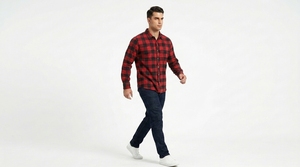 Men's Casual Plaid <b>Shirt</b> Long Sleeve Button Up Check Pattern Woven Flannel <b>Shirt</b> for Outdoor Activities - Product Image 4