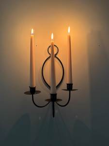 Iron Wall <b>Sconce</b> <b>Candle</b> Holder Fancy Shape Home Decoration Durable - Product Image 1