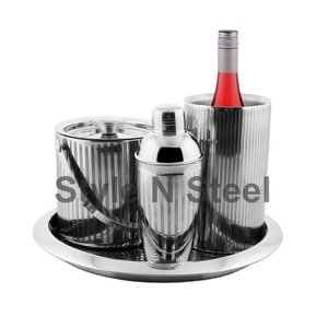 Premium 3-Piece <b>Bar</b> Set Classic Stylish Design With Matte Metal Stainless Steel for Home or Commercial Use - Product Image 1
