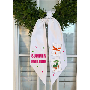 Guirnalda de Cuentas con Diseño de Fichas de Mahjong Hecha a Mano – Elegante Decoración Festiva de Verano, Adorno de Puerta Único Hecho a Mano con Cuentas - Product Image 1