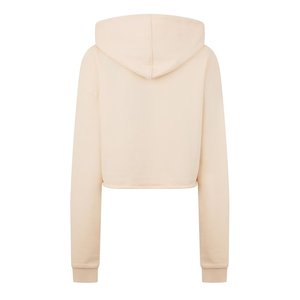 Best Selling Premium Quality Women Casual Winter Knitted Short Crop <b>Top</b> Hoodies Solid Front Logo High Quality Crop <b>Top</b> Hoodie - Product Image 2