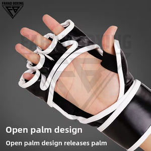 ถุงมือชกมวย MMA สีดำขาว คุณภาพสูง พรีเมียม ดีไซน์ใหม่ล่าสุด สำหรับผู้ชาย ป้องกันมือได้ดี - Product Image 3