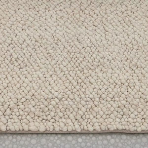 Alfombra de Lana Abstracta Hecha a Mano, Alfombra Moderna de Textura Gruesa en Color Marfil Natural, Ecológica para Sala de Estar y Dormitorio - Product Image 2