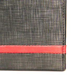 Portefeuille RFID à deux volets en cuir véritable minimaliste de luxe pour hommes courte longueur fermeture ouverte géométrique Logo personnalisé Option de gros - Product Image 5