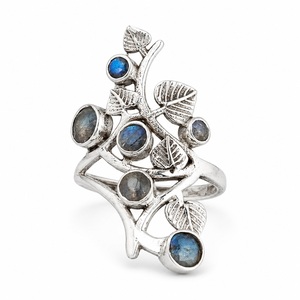 Handmade Natural Labradorite <b>Ring</b> 925 Sterling <b>Silver</b> Bold <b>Chunky</b> Gemstone <b>Ring</b> Designer Fine Jewelry Wholesale - Product Image 1