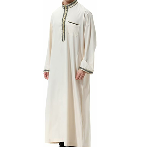 Jalabiya Árabe Islámica Marroquí de Qatar Bordada para Hombre, Nuevo Diseño de Thobes, Ropa para Hombre, Thobes Personalizadas, Túnicas Musulmanas para Hombre - Product Image 3