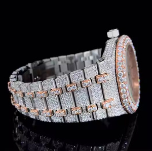 High End Moissanite Diamond Quartz Watch Men Bling Iced Out Hip Hop Luxury Fashion Watch Hip Hop Style Wristwatch - Product Image 3